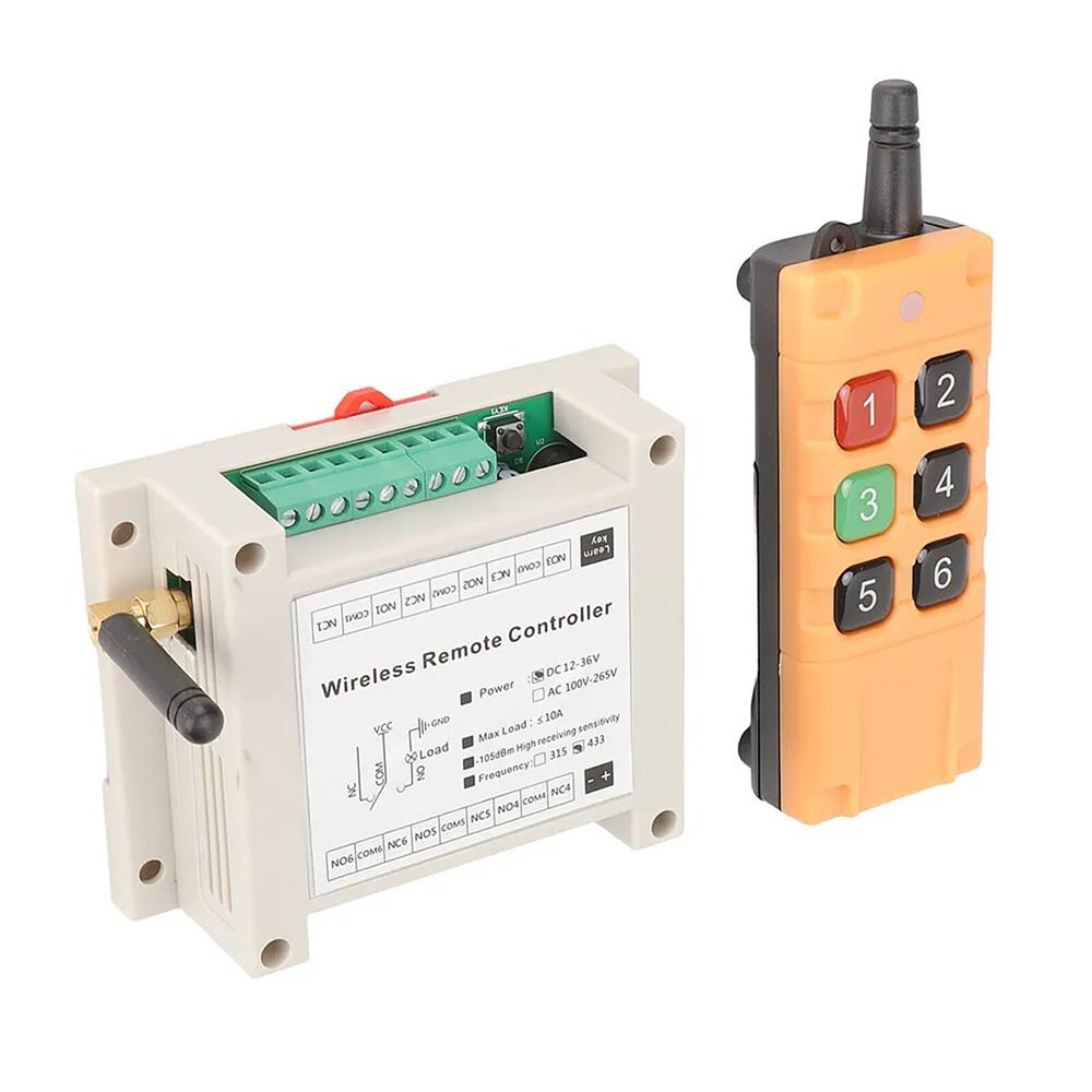 New 12-36V 6CH 6 Channel 10A Relay Receiver Wireless Remote Control RF Switch