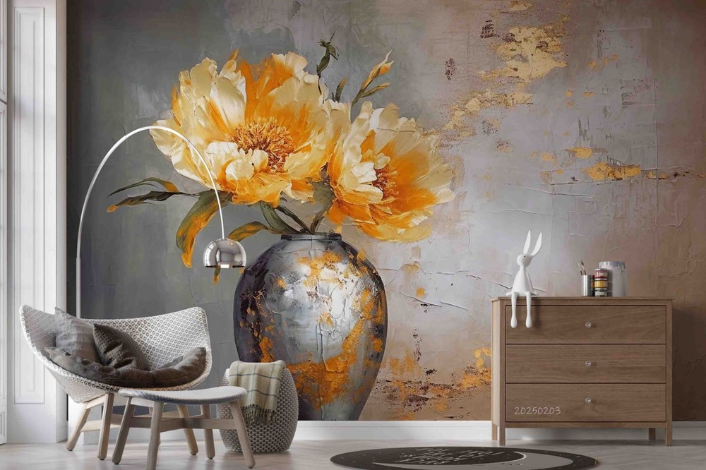 3D Flower Arrangement Oil Painting Wall Murals Wallpaper Murals Wall Sticker 5