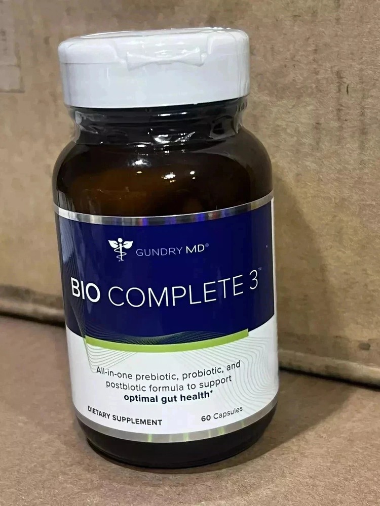 New Gundry MD Bio Complete 3 Supplement 60 Capsules Optimal Gut Health