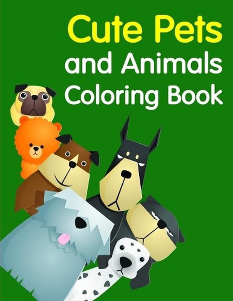 Cute Pets and Animals Coloring Book: Cute Christmas Animals and Funny Activity f
