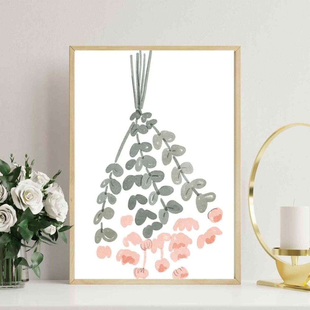 Trendy Preppy Flower Wall Art for Motivational Home Decor Print