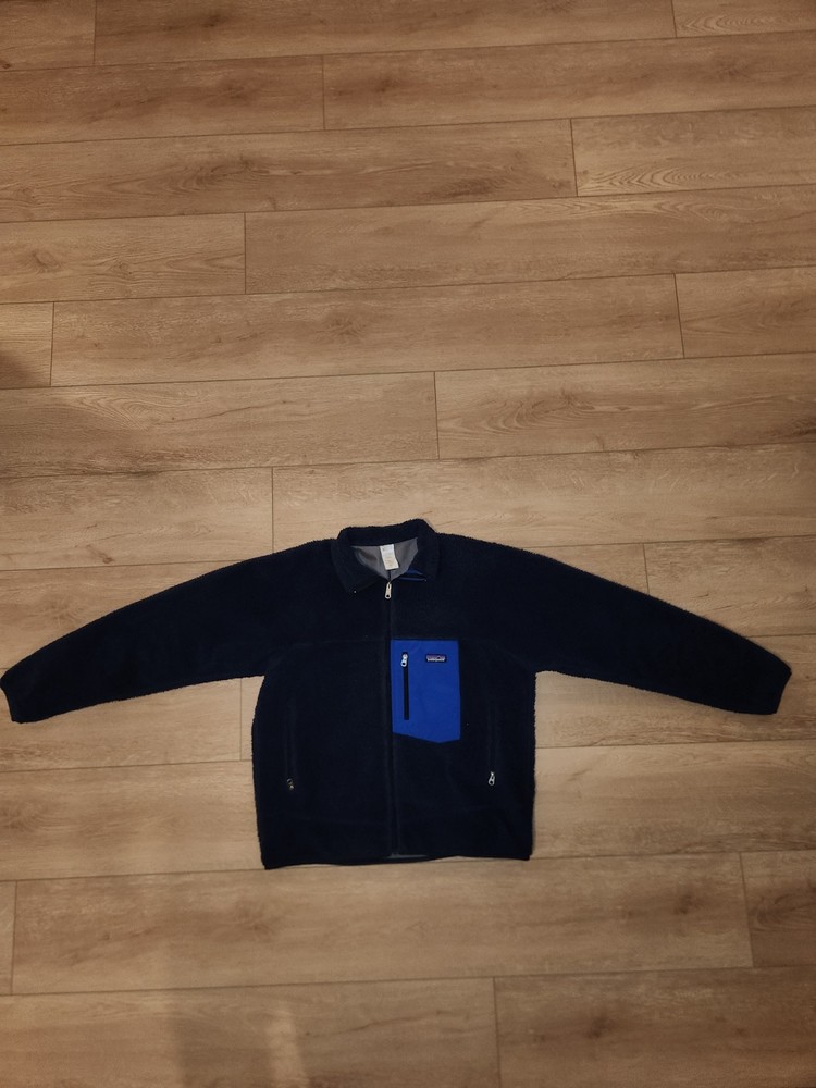 Patagonia Men's Size Large Classic Retro-X Fleece Jacket Navy Blue Good Conditio