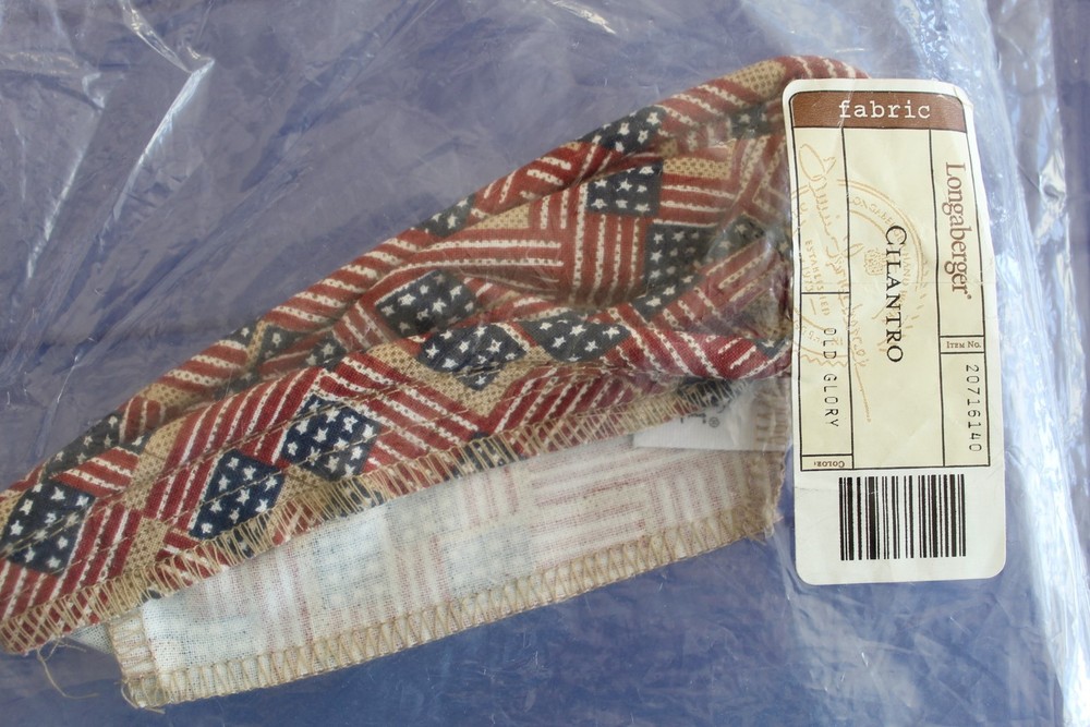 Longaberger Old Glory Cilantro 2013 June Booking Basket Liner #20716140 - NEW