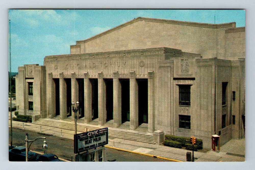 Grand Rapids MI-Michigan, The Civic Auditorium, Aerial View, Vintage Postcard