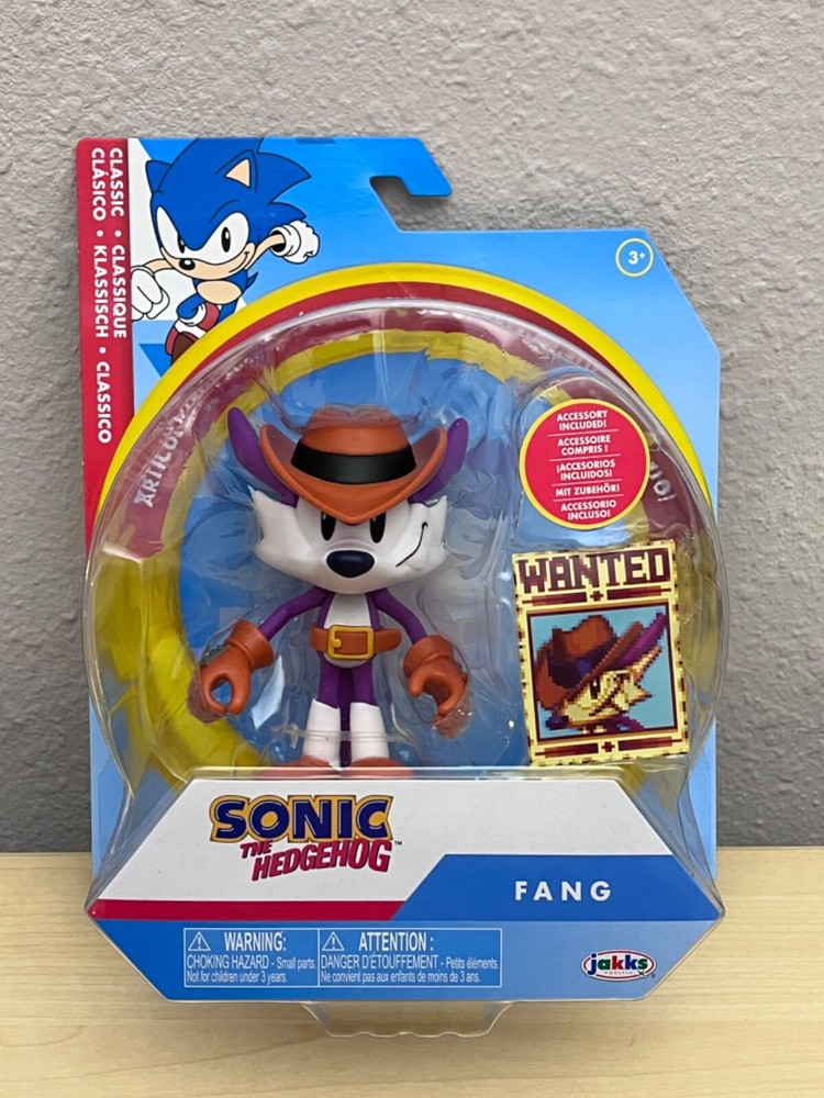 JAKKS Pacific SONIC The Hedgehog 4” CLASSIC FANG w/ WANTED POSTER 2024 - NEW