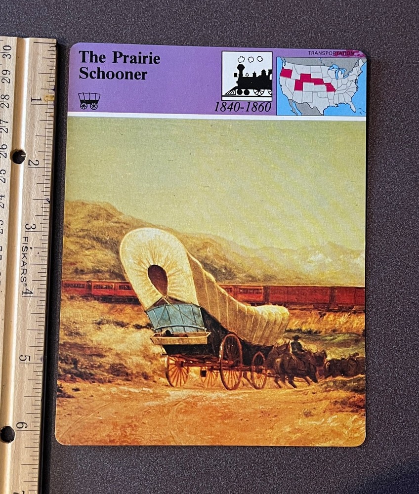 1979 Panarizon The Prairie Schooner Pioneer’s Home On Wheels Large Card Vintage