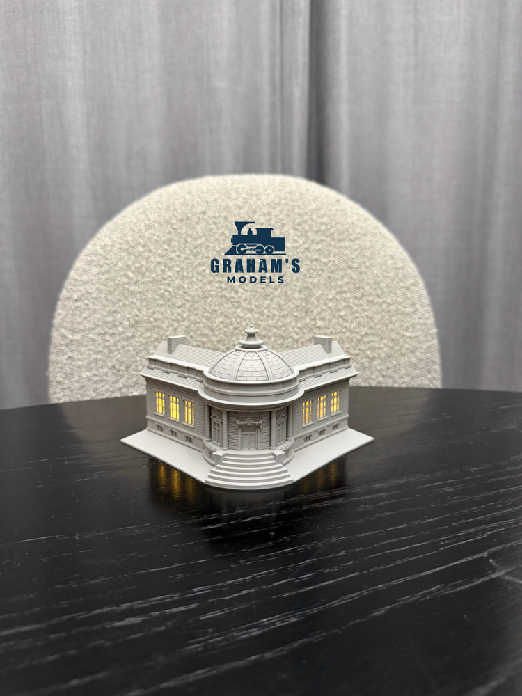 N Scale Library / City Hall - 1:160 Gauge - Preassembled & Built