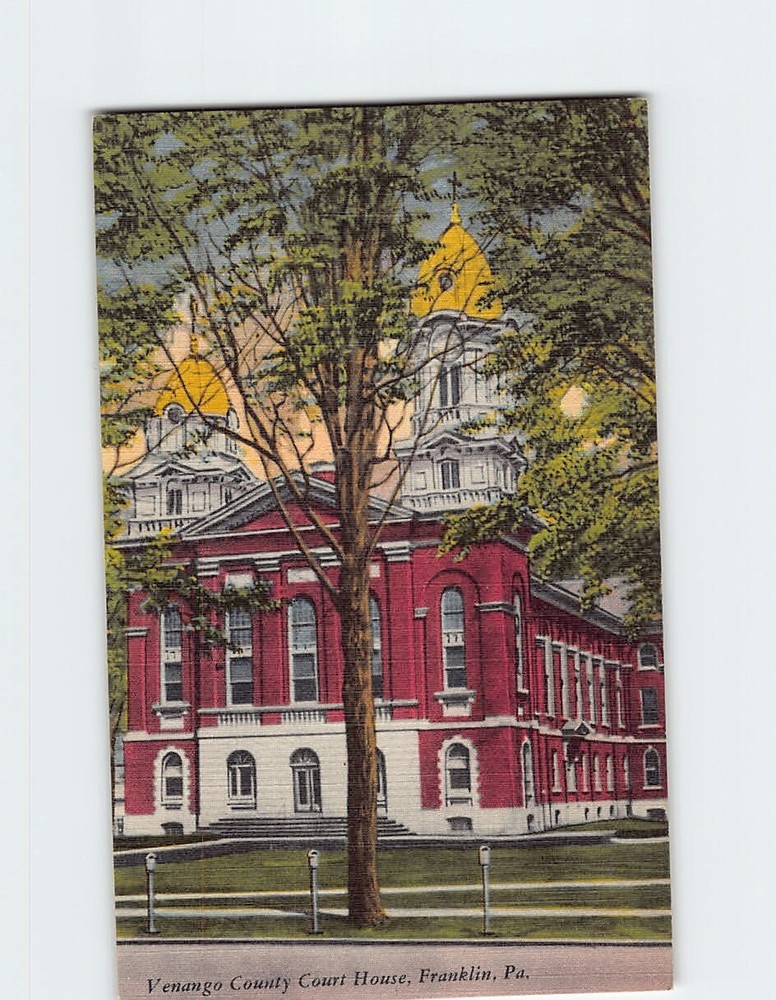 Postcard Venango County Court House Franklin Pennsylvania USA