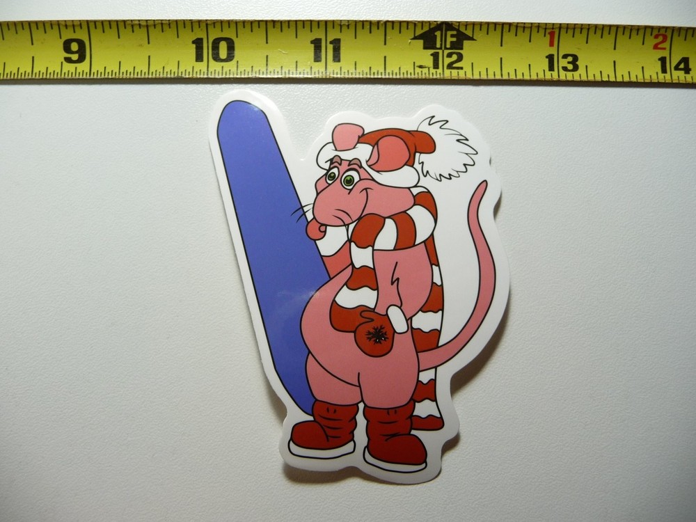 Winter Sports Mouse Snowboarding Decal Sticker for Resort Fun