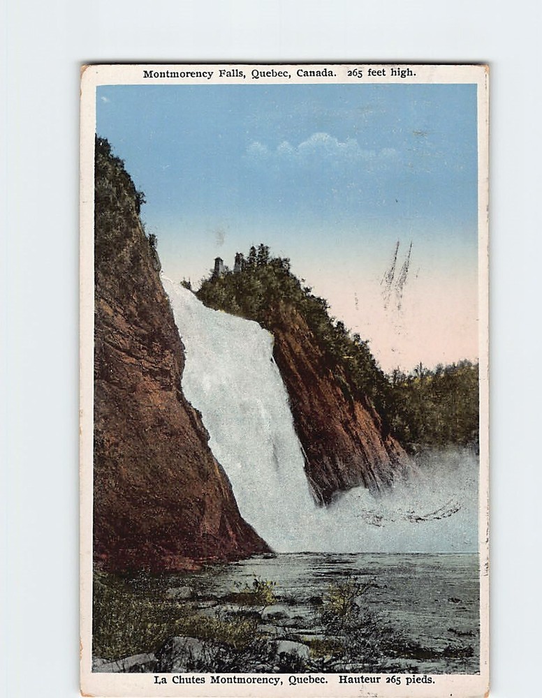 Postcard Montmorency Falls Quebec City Canada