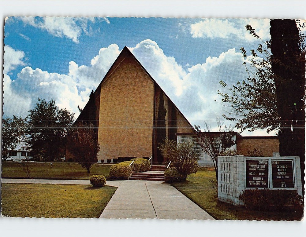 Postcard Chapel At Lackland Air Force Base San Antonio Texas USA