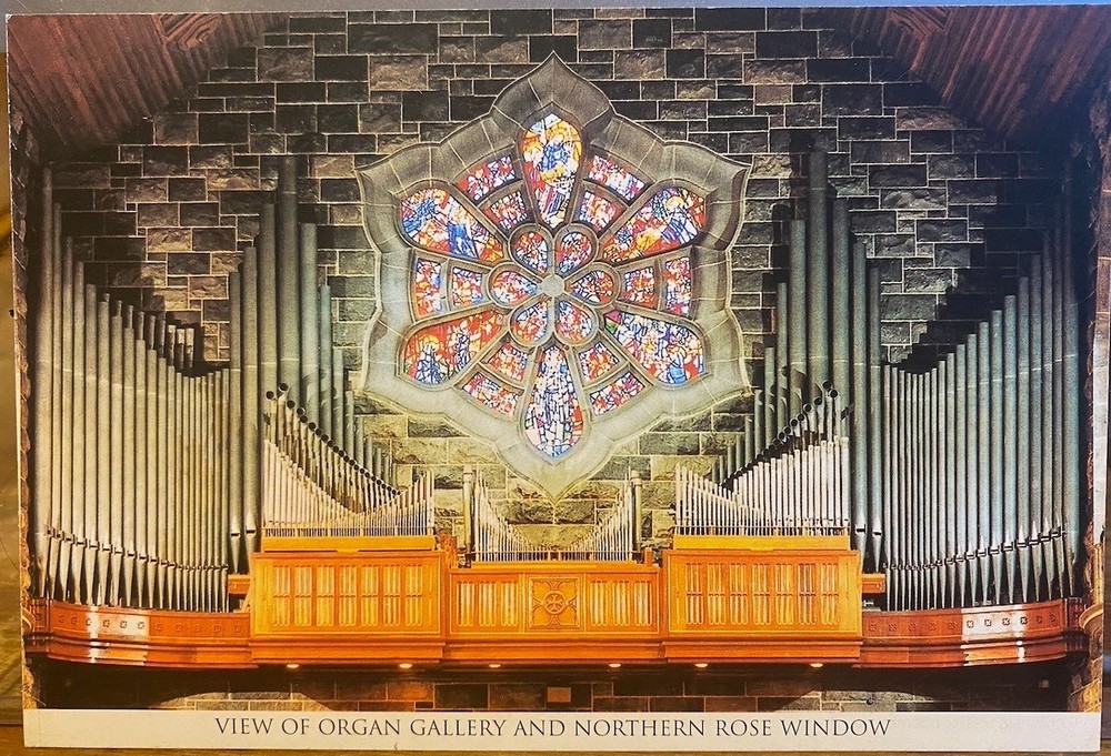 Irish Postcard Galway CATHEDRAL OUR LADY ST NICHOLAS Rose Window Ireland Hanley