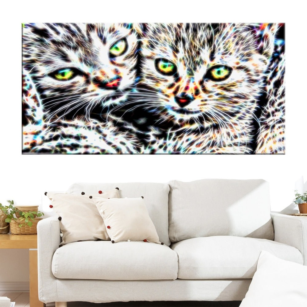 Cuddling Kittens Animal Art Canvas (Multiple Sizes)  Oversized