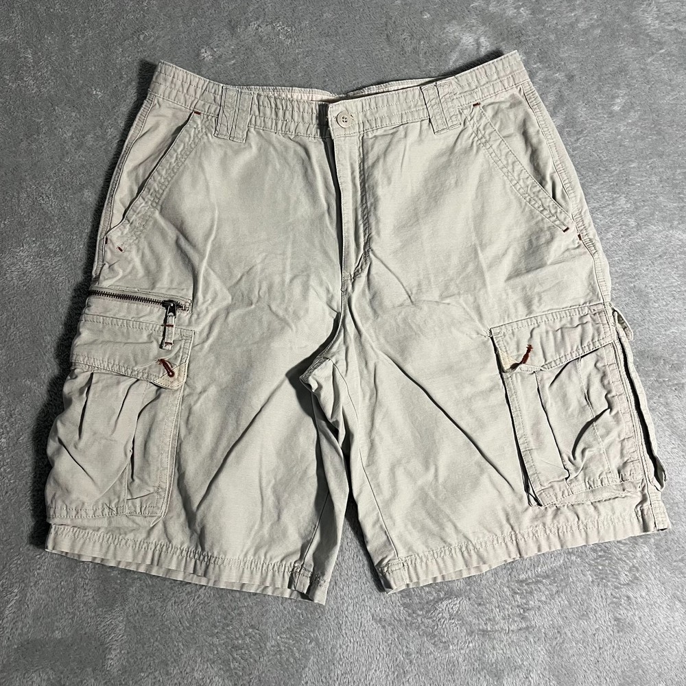 Columbia Cargo Shorts Mens 36 Beige Khaki Hiking Utility Safari Gorpcore