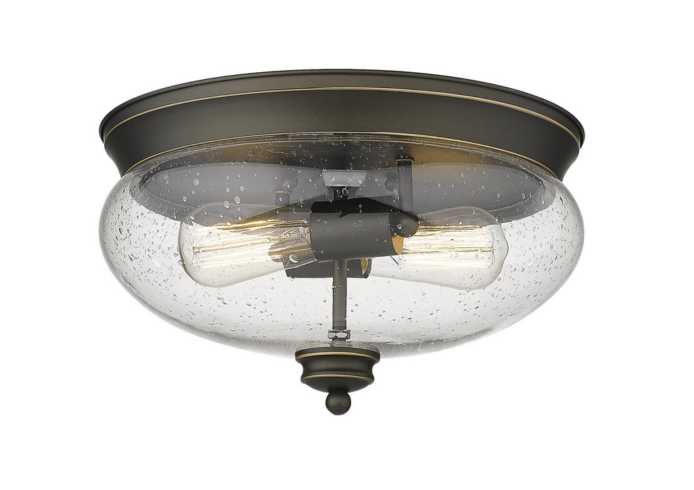 Z-Lite Amon Flush Mount Light Olde Bronze 722F2-OB