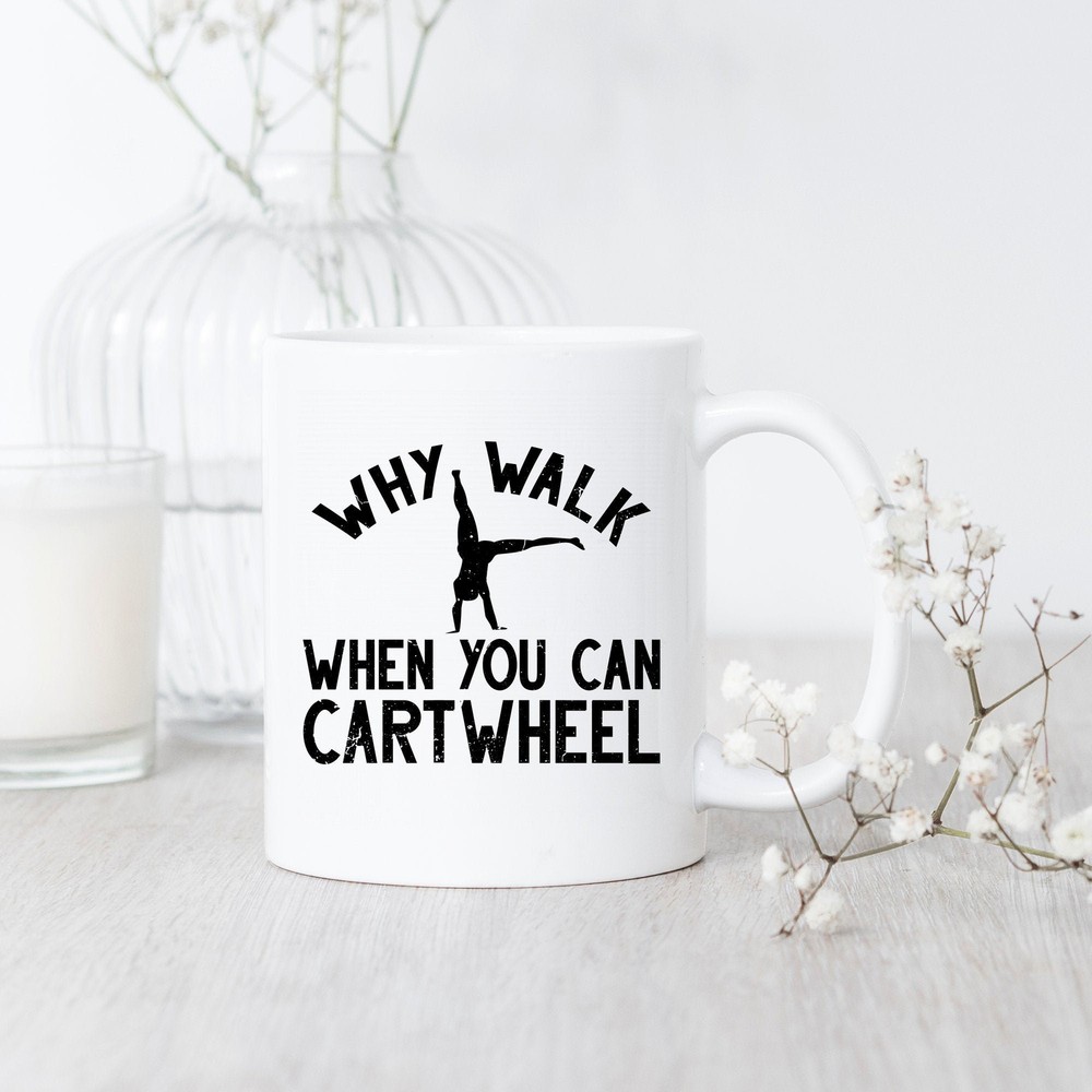 Funny Gymnast Cartwheel Coffee Mug - Perfect Gymnastics Team Gift