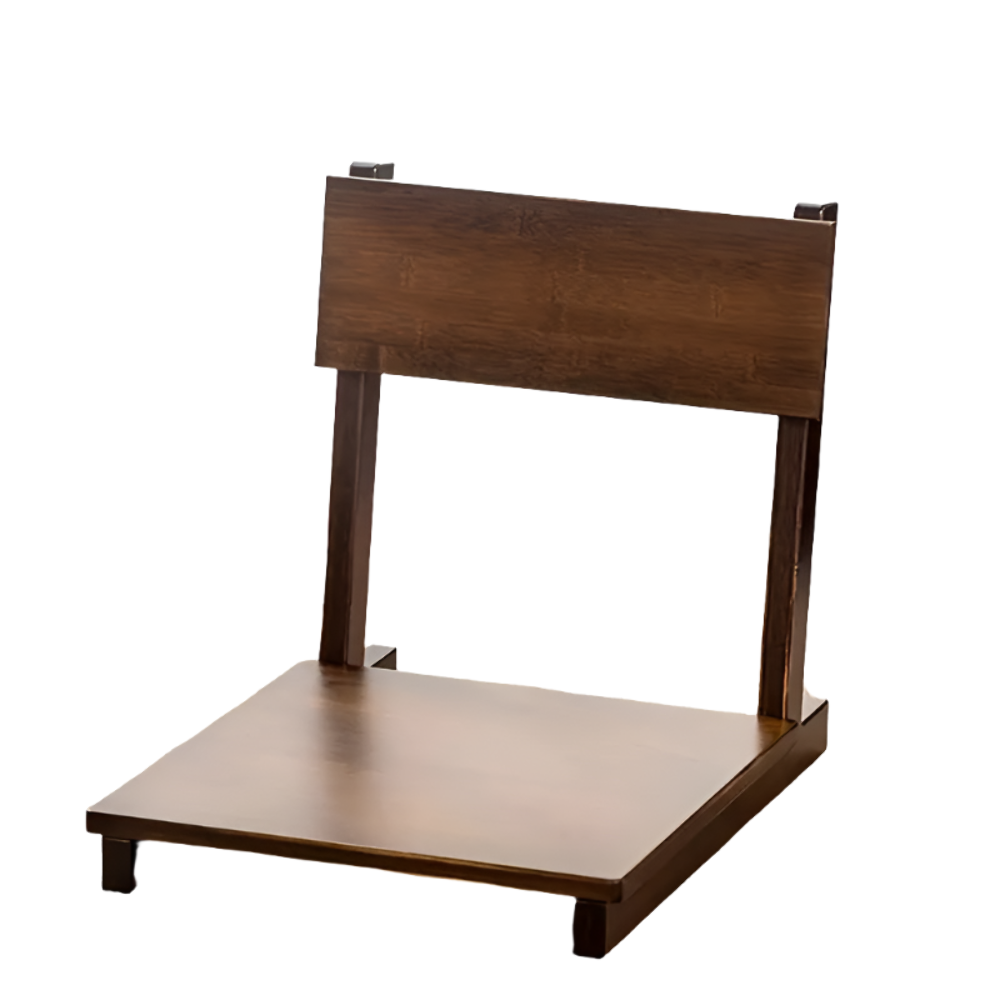 NNETM Sustainable Bamboo Floor Chair in Natural Brown - Ergonomic & Eco-Friendly