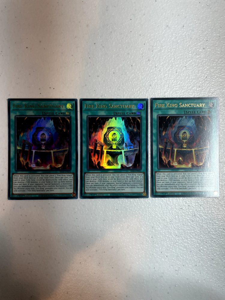 yugioh fire king sanctuary 3x ultra rare sr14-en024 playset SR14