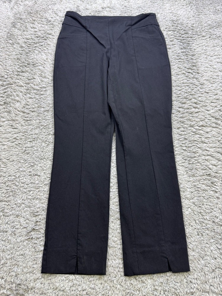 Renuar Pants Women 4 Black High Rise Pleated Pull On Office Career Trousers
