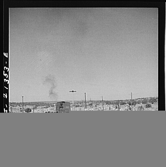 Yampai, Arizona. Going through the town on the Atchison, Topeka, and Santa Fe