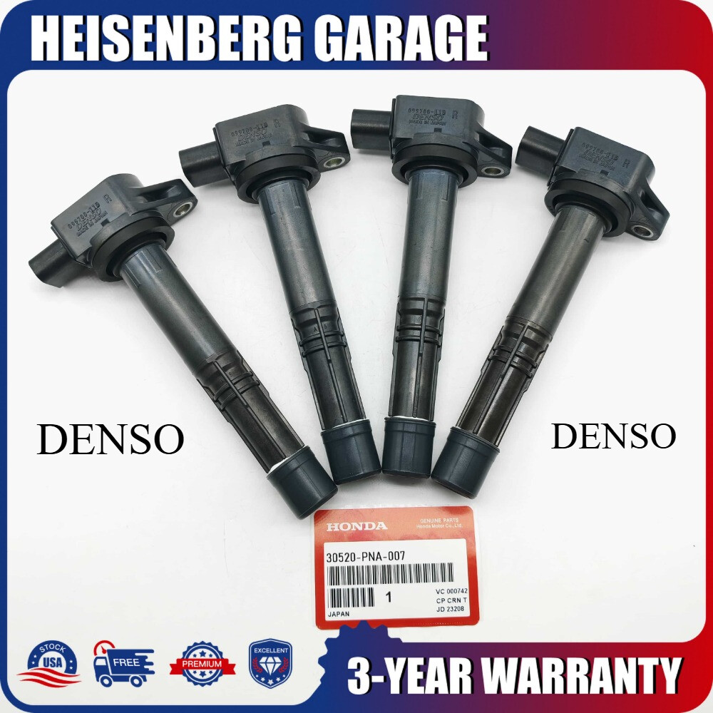 4 Pcs OEM Ignition denso Coils 30520-PNA-007 For 02-06 Honda 2.4L C1382 UF311 US