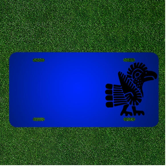 Create a Custom License Plate with Rooster Mexico Inca Maya Engraved Names