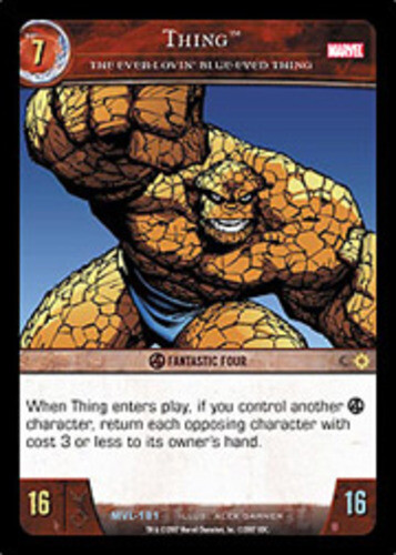 VS System: Thing, The Ever-Lovin' Blue-Eyed Thing [Played] Marvel Legends TCG CC