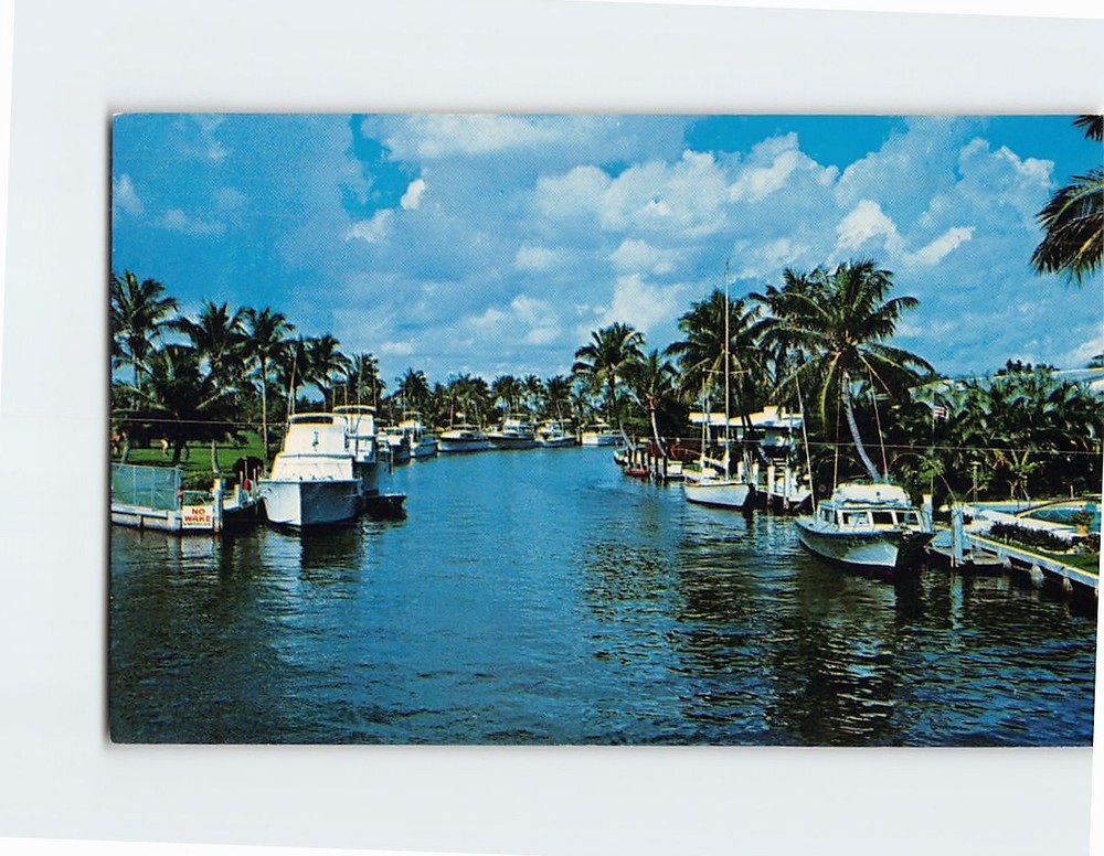 Postcard Waterways Fort Lauderdale Florida USA