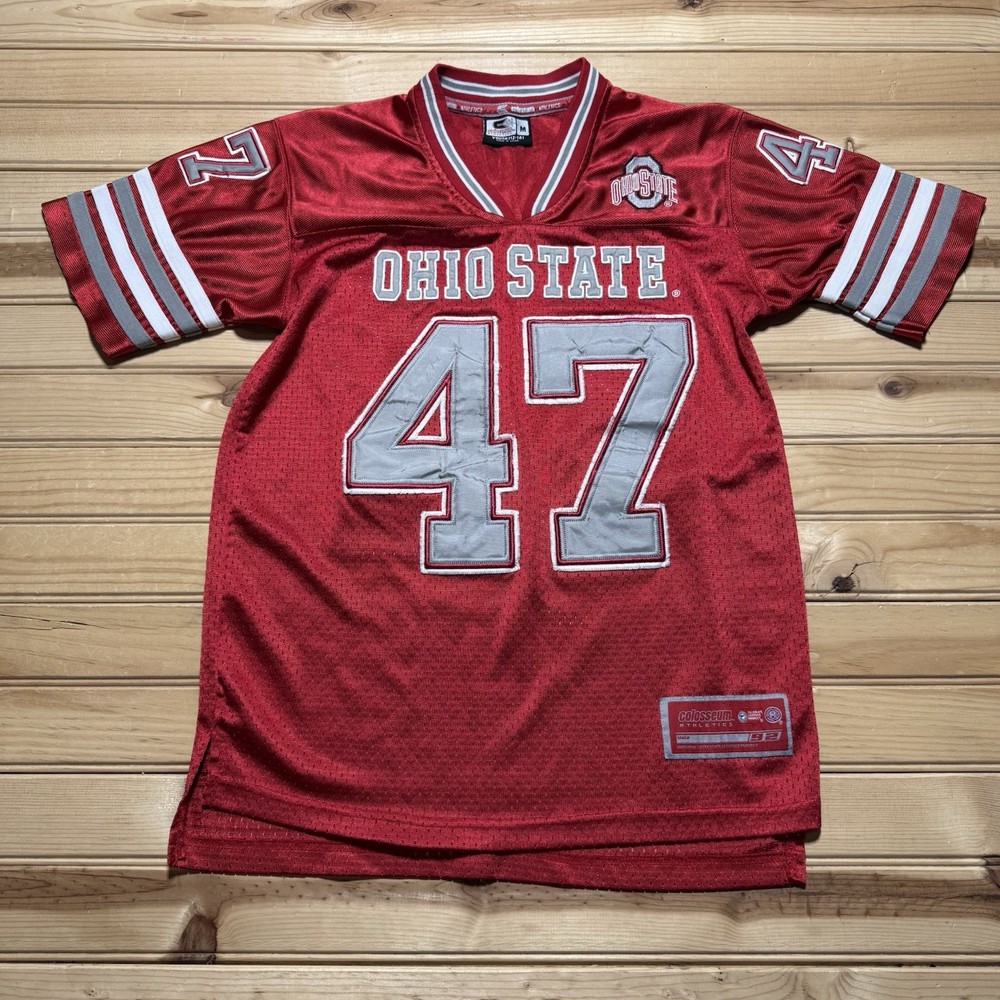 Ohio State Buckeyes #47 Stitched Red Youth Football Jersey Medium NCAA  