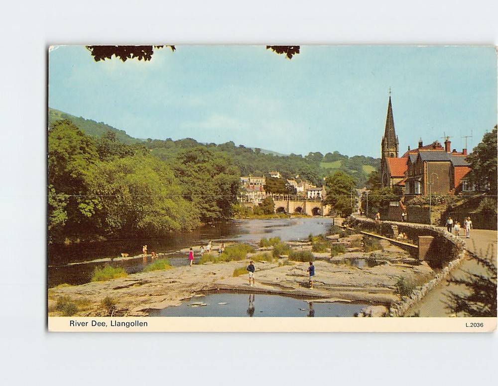 Postcard River Dee Llangollen Wales