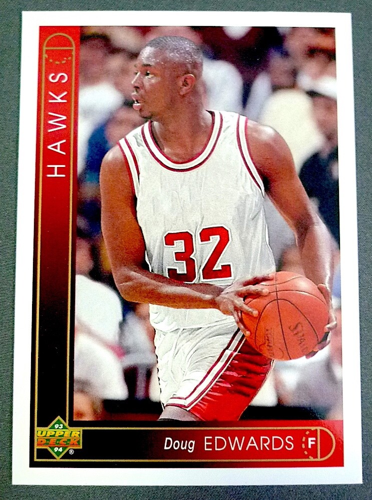 NBA Atlanta Hawks Doug Edwards '93-'94 Upper Deck Basketball Trading Card (2)