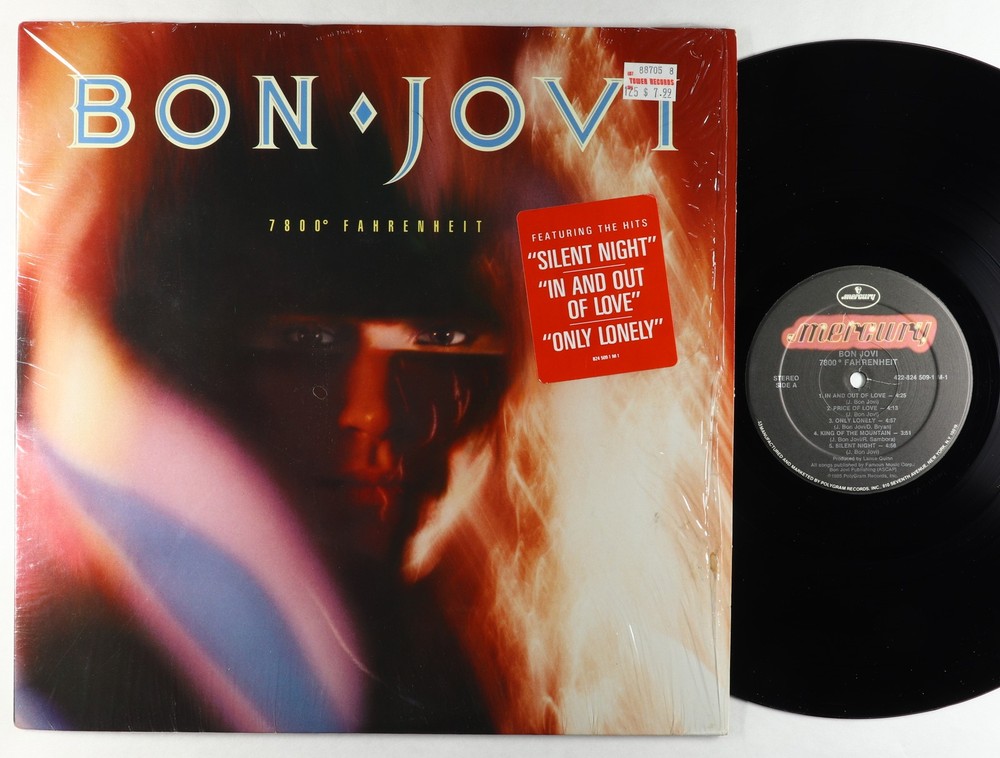 Bon Jovi - 7800 Degrees Fahrenheit LP - Mercury VG++ Shrink