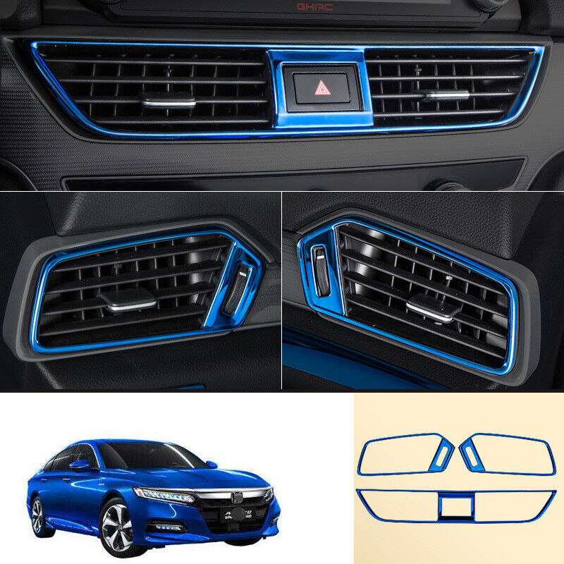 Custom Blue Titanium Air Vent Covers for 2018-2022 Honda Accord