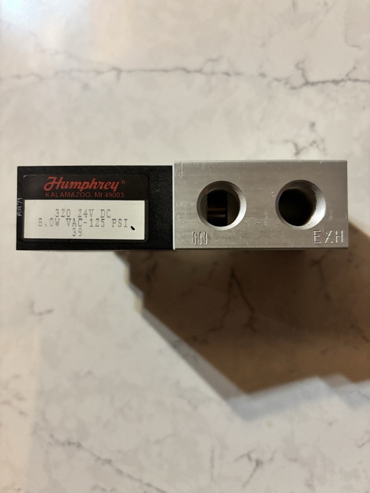 Humphrey M420 Solenoid Valve 24V 8.0W 0-125PSI. New