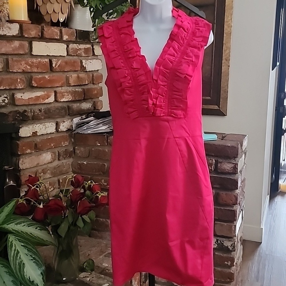 Ted Baker Fuchsia Ruffle Mini Dress