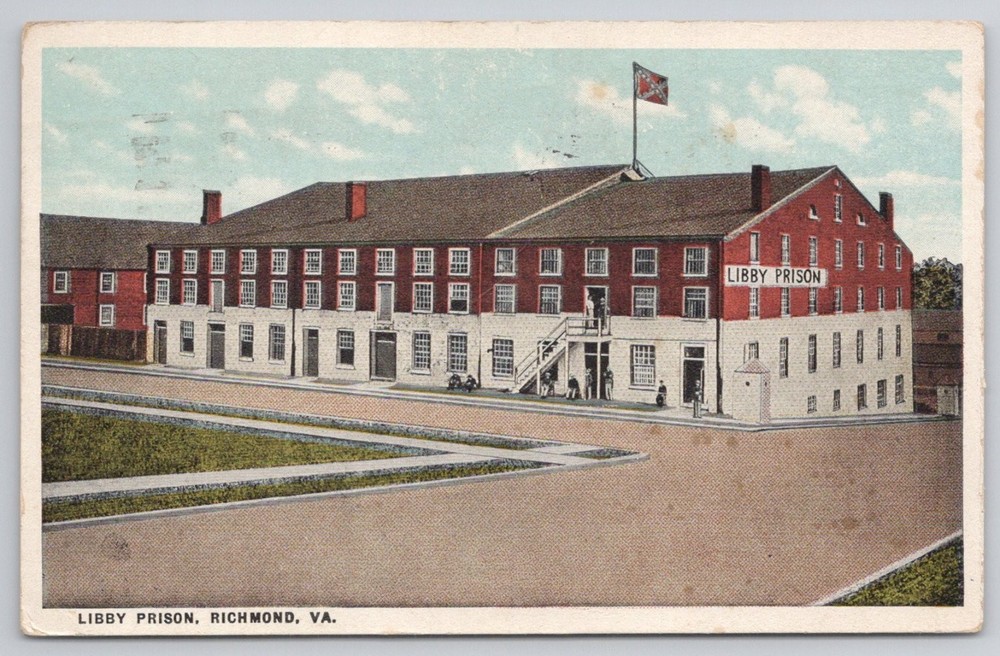 Libby Prison Richmond VA 1922 Postcard Civil War POW Camp History