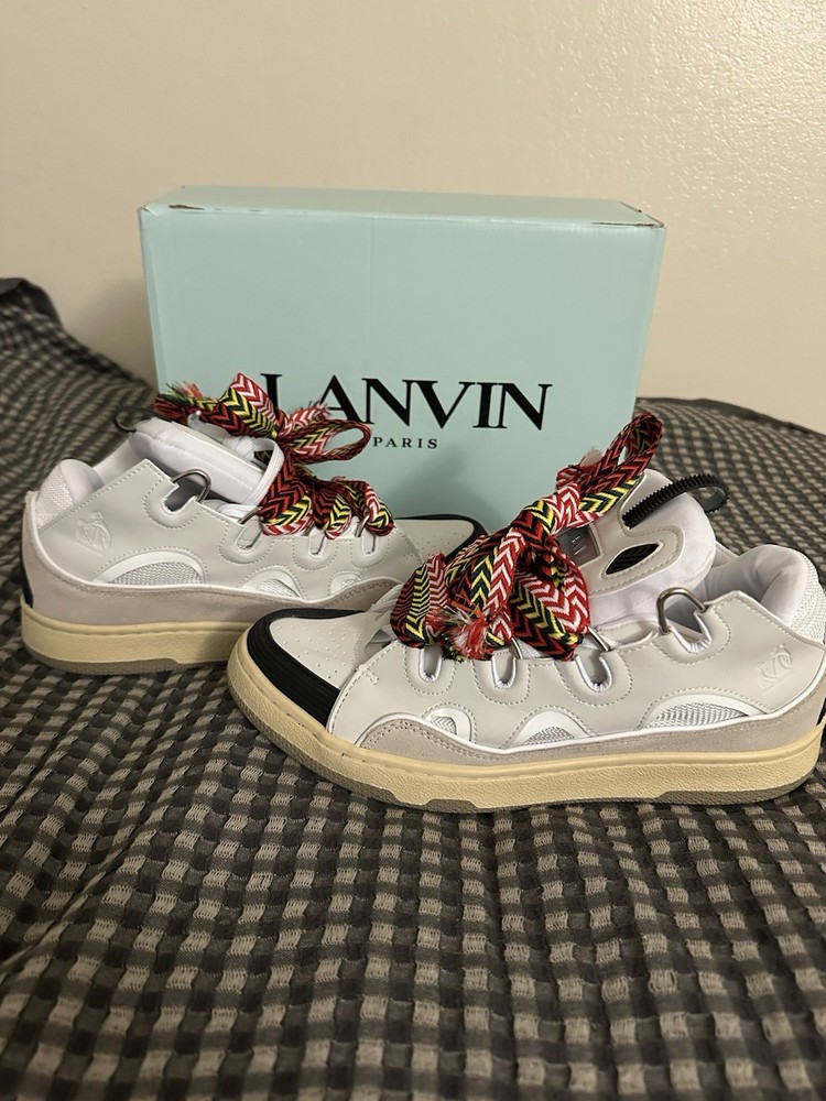Size 11 Brand New Lanvin Curbs White