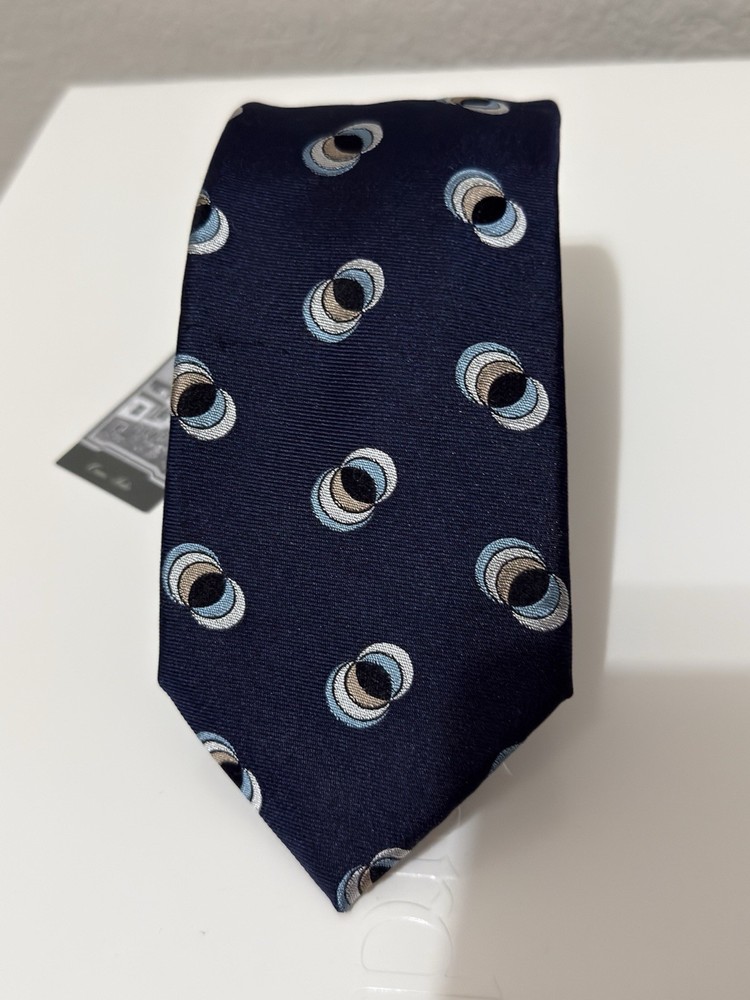 Daniel Cremieux Mantero Print Collection In Blue, Italy Silk Tie
