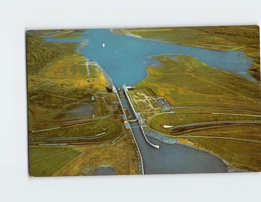Postcard Eisenhower Lock Billion Dollar St. Lawrence River Seaway Power Project