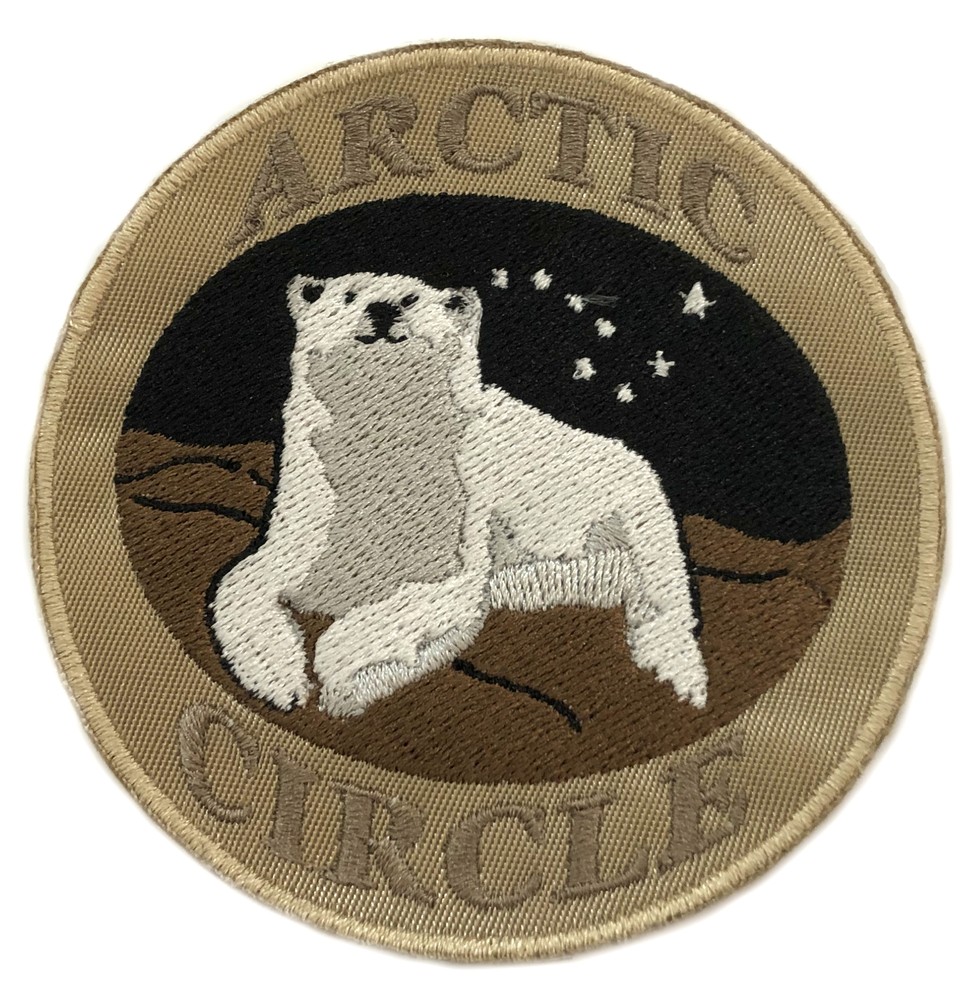 Arctic Circle Polar Bear Patch Embroidered Iron-on Applique Travel Souvenir