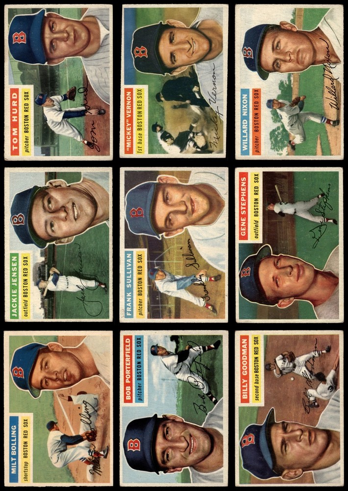 1956 Topps Boston Red Sox Near Team Set 2.5 - GD+ 7282550 (14 / 21 cards)