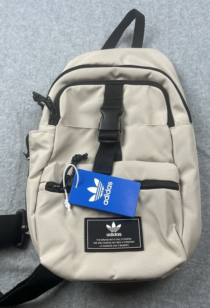 Adidas Utility 3.0 Sling Bag Beige Unisex Shoulder Bag Crossbody IQ5498 NWT