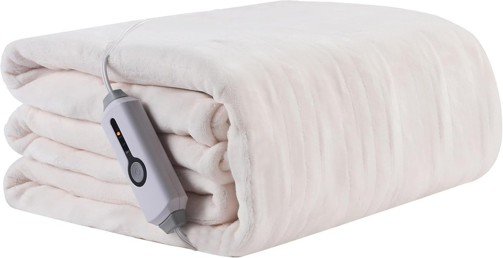 Luxurious Coral Fleece Electric Heated Blanket - 4 Heat Levels, Auto-Off