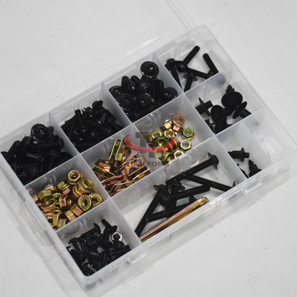 Black Complete Fairing Bolt Screws Kit For Yamaha YZF R6 2017 2018 2019