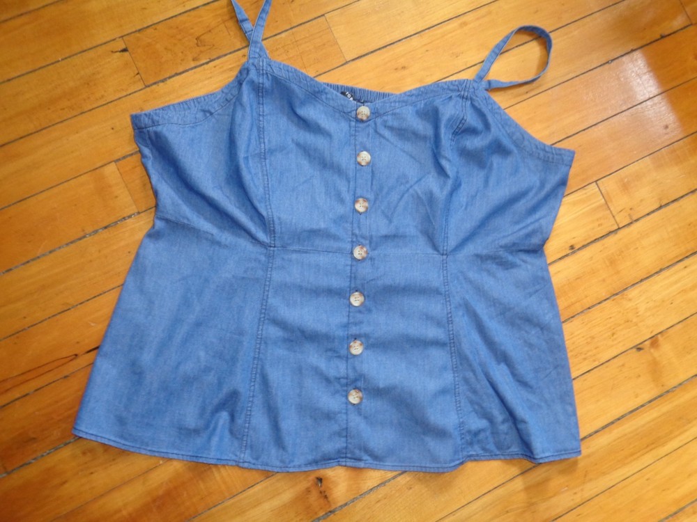 Women's baby doll denim top, 3X new with tags