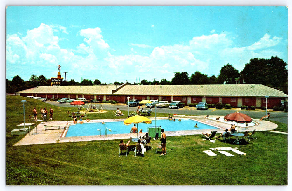 Memphis Tennessee Holiday Inn Hotel Building Pool Cars Vintage Photo Postcard