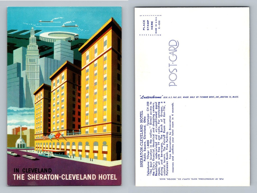Cleveland, OH-Ohio, Sheraton Hotel Skyline PC Souvenir View Vintage Postcard