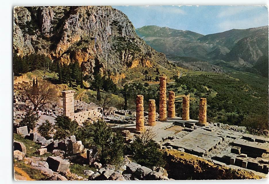 Postcard Temple of Apollo Delphi Greece