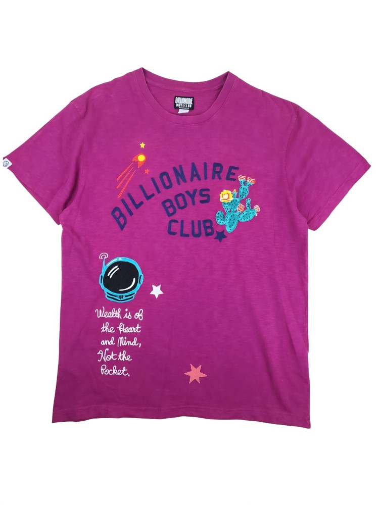 Billionaire Boys Club Maroon Cactus Wealth Chain Stitched T-Shirt Mens Size XL