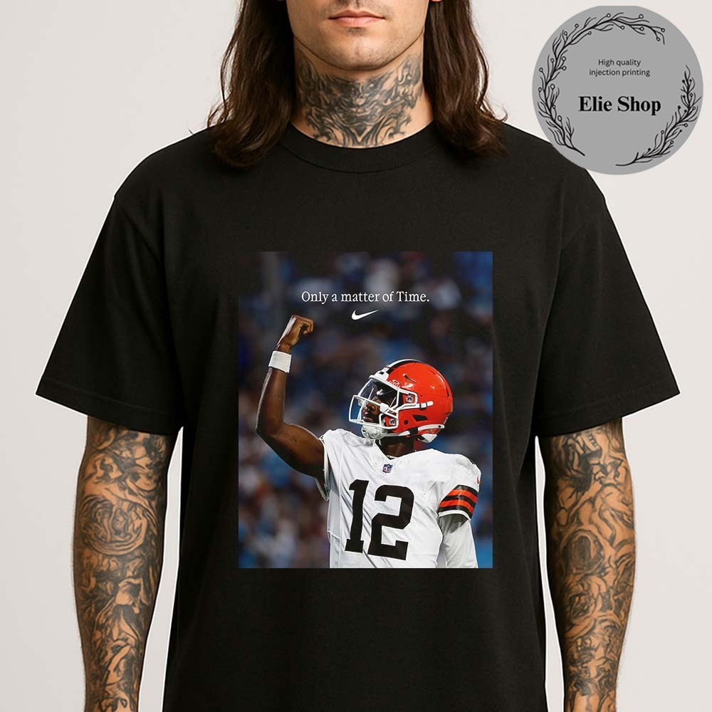 Shedeur Sanders Nike Poster Only A Matter Of Time Football T-Shirt